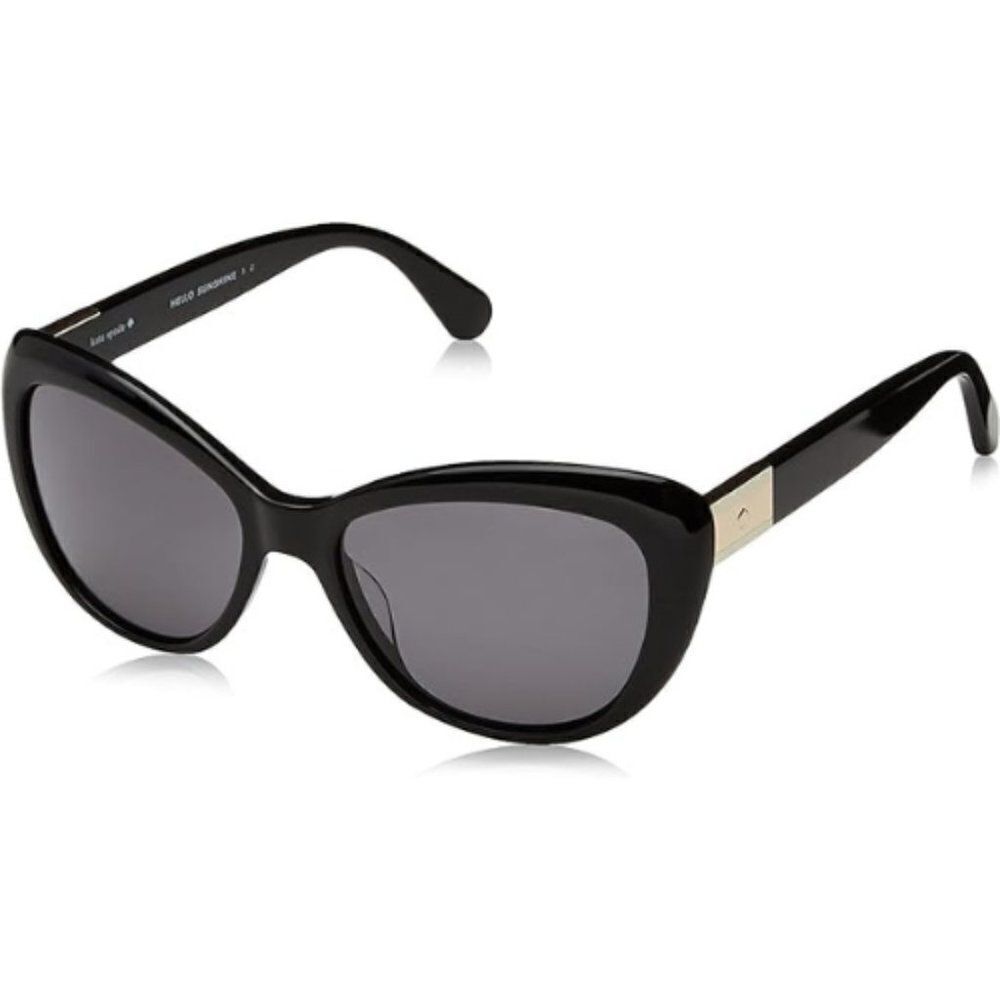 Kate Spade New York Women's Black Emmalynn Cat Eye Sunglasses- EMMALYNN/S 807M9